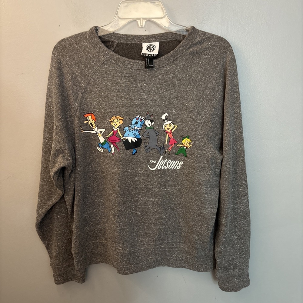 VTG Forever 21xWB Jetsons Pullover Heather Gray Sweatshirt Size M Streetwear